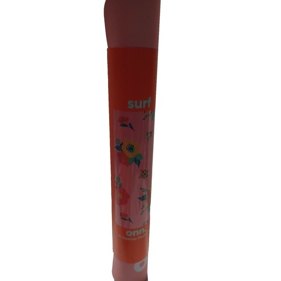 Surf Onn. XL Desktop Office Mouse Computer Keyboard Mat 35.4 "  Gaming Pink Flor - Picture 1 of 7